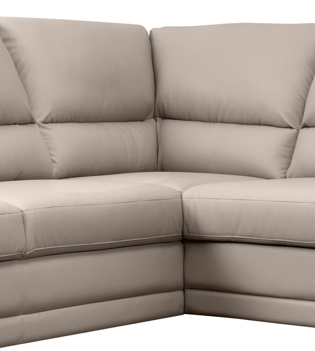 ECKSOFA in Lederlook Sandfarben  225/245 cm  - Sandfarben, Design, Kunststoff/Textil (225/245cm) - Livetastic