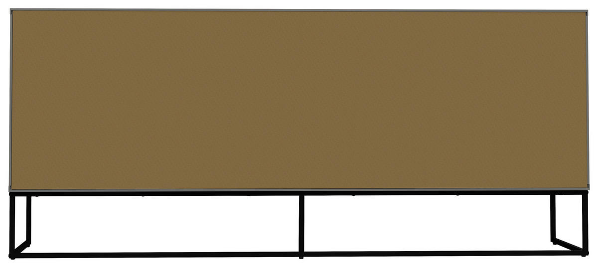 SIDEBOARD Lipp  in 176/76/43 cm  - Schwarz/Weiß, Design, Holzwerkstoff/Metall (176/76/43cm)