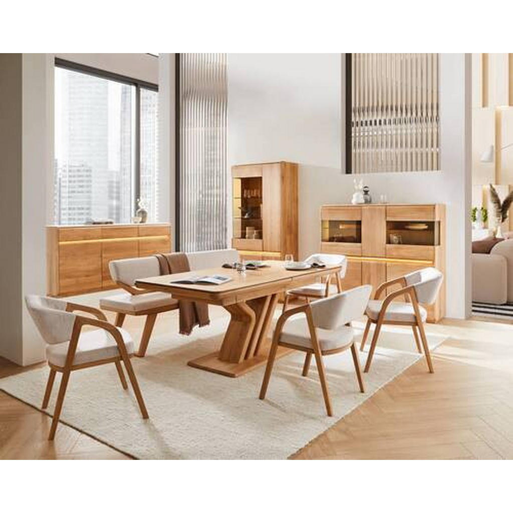 Thumbnail - Linea Natura Sideboard, Wildeiche, Holz, Wildeiche, massiv, 3 Fächer, 3 Schubladen, 179x91x41 cm, Typenauswahl, Beimöbel...