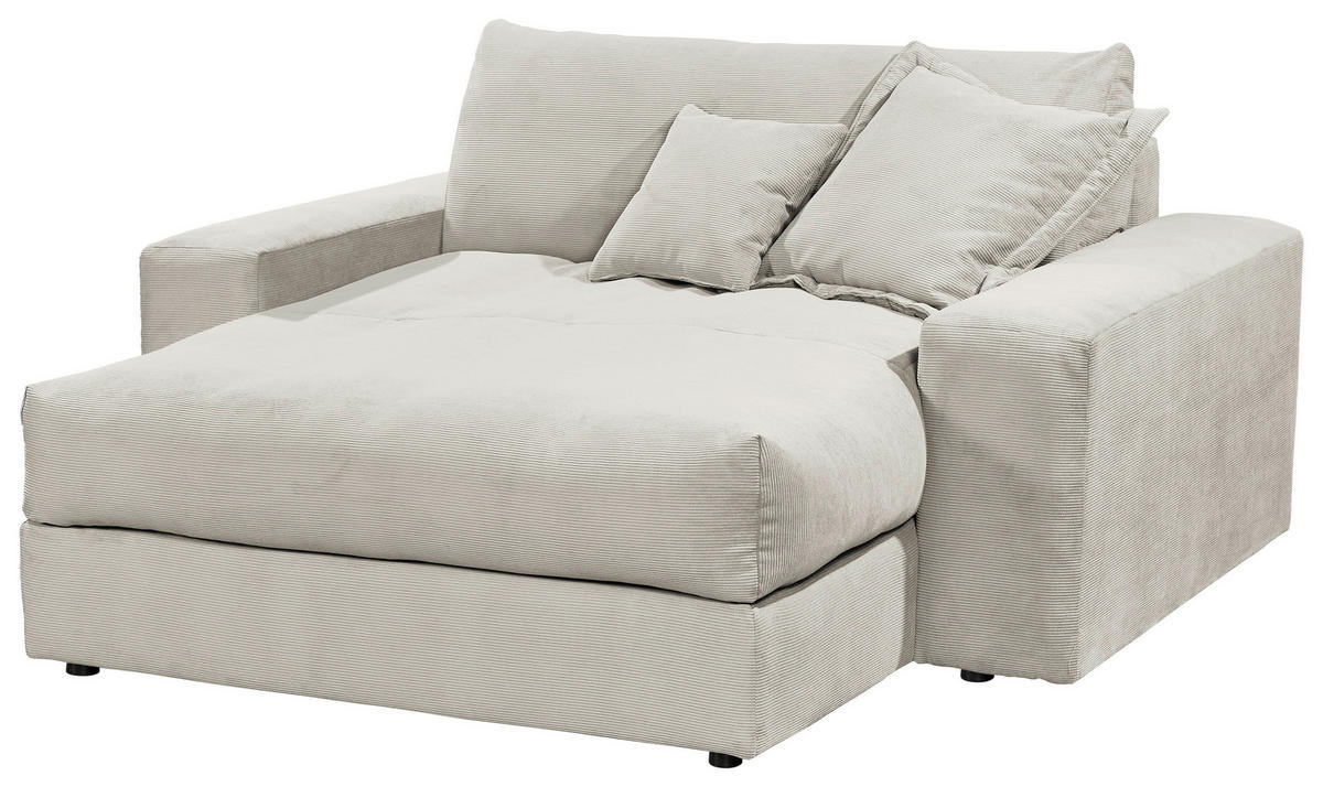 XXL-SESSEL - Beige/Schwarz, MODERN, Textil (180/70/180cm) - Livetastic