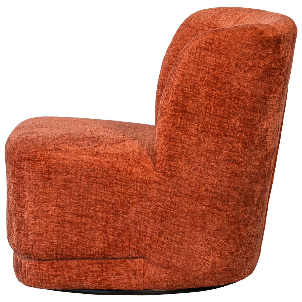 SESSEL in Samt Dunkelorange  - Dunkelorange/Schwarz, Design, Textil/Metall (74/75/65cm) - Livetastic
