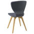 STUHL Webstoff Dunkelgrau - Eichefarben/Dunkelgrau, KONVENTIONELL, Holz/Textil (44/87/49cm) - Carryhome