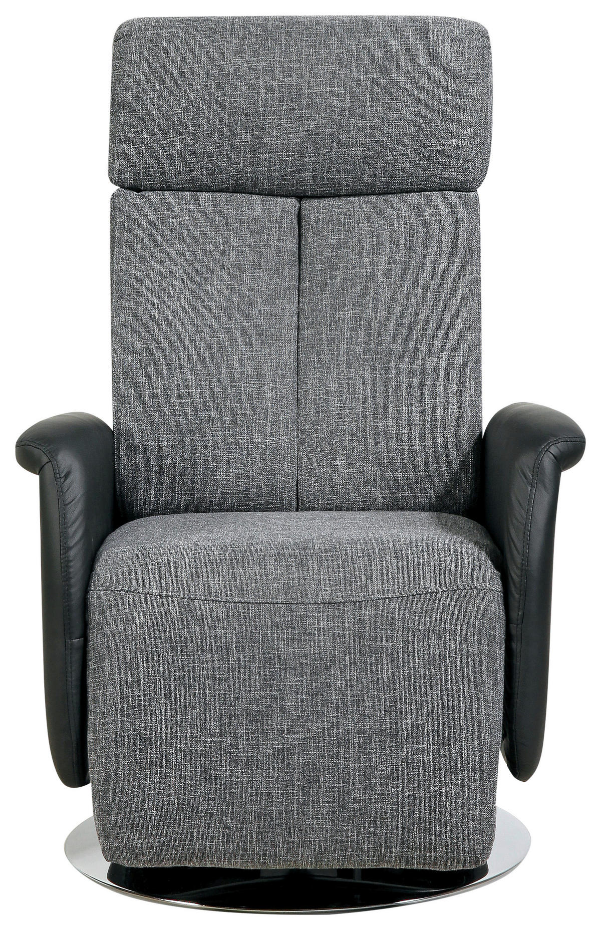 TV-FOTELJ,  siva, črna umetna masa, tekstil - siva/črna, Design, kovina/umetna masa (71/111-86/81-156cm) - Xora
