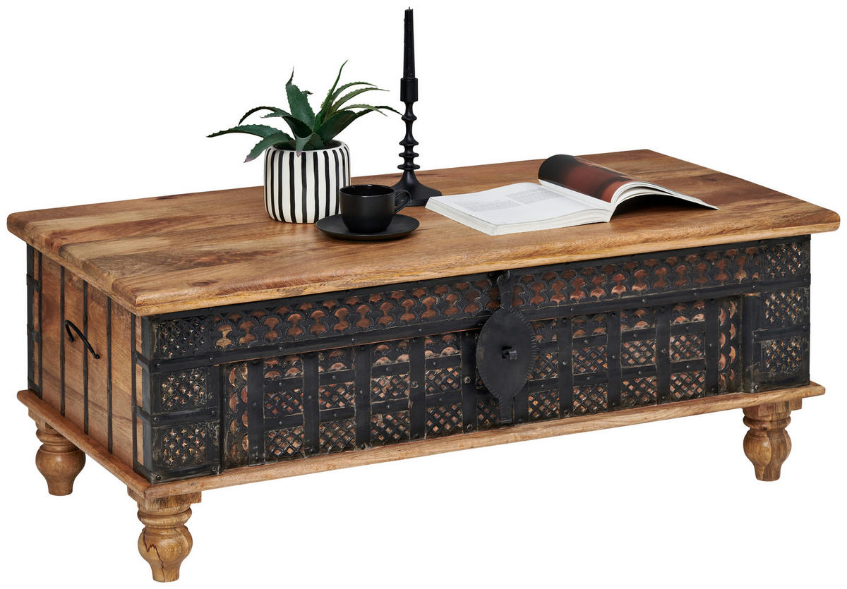 COUCHTISCH in Holz, Metall 120/60/45 cm  - Anthrazit/Naturfarben, Trend, Holz/Metall (120/60/45cm) - Landscape