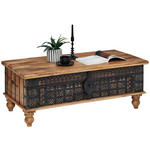 COUCHTISCH in Holz, Metall 120/60/45 cm  - Anthrazit/Naturfarben, Trend, Holz/Metall (120/60/45cm) - Landscape