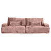 BIG SOFFA i chenille gammelrosa  - svart/gammelrosa, Klassisk, textil/plast (282/73/115cm) - MID.YOU