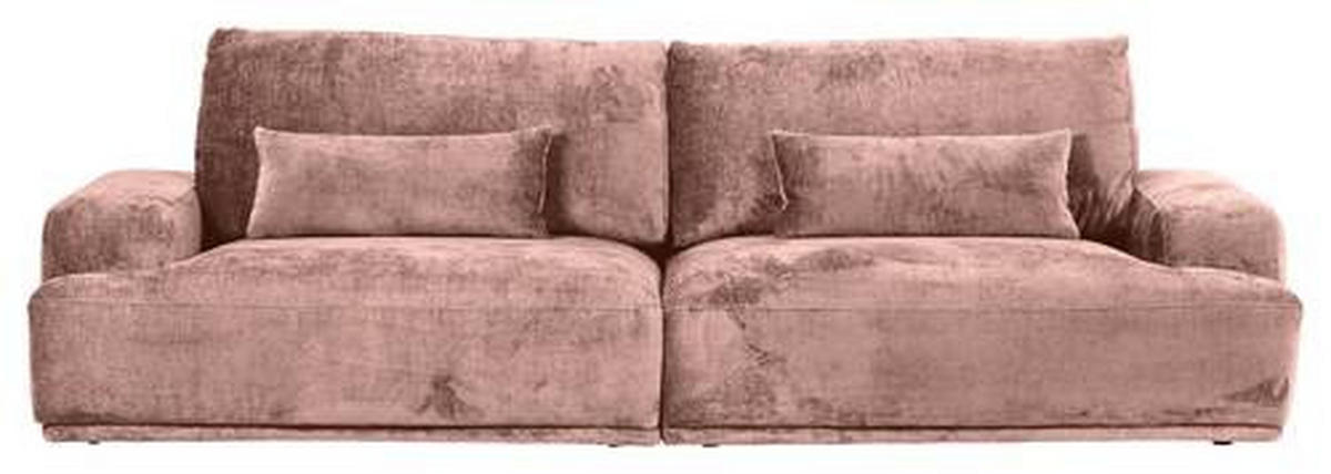 BIG SOFFA i chenille gammelrosa  - svart/gammelrosa, Klassisk, textil/plast (282/73/115cm) - MID.YOU