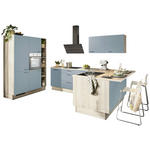 ECKKÜCHE XO 10  in Pastellblau, Tannenholzfarben  - Pastellblau/Tannenholzfarben, Design, Holzwerkstoff/Metall (150/280/121,6cm) - Xora