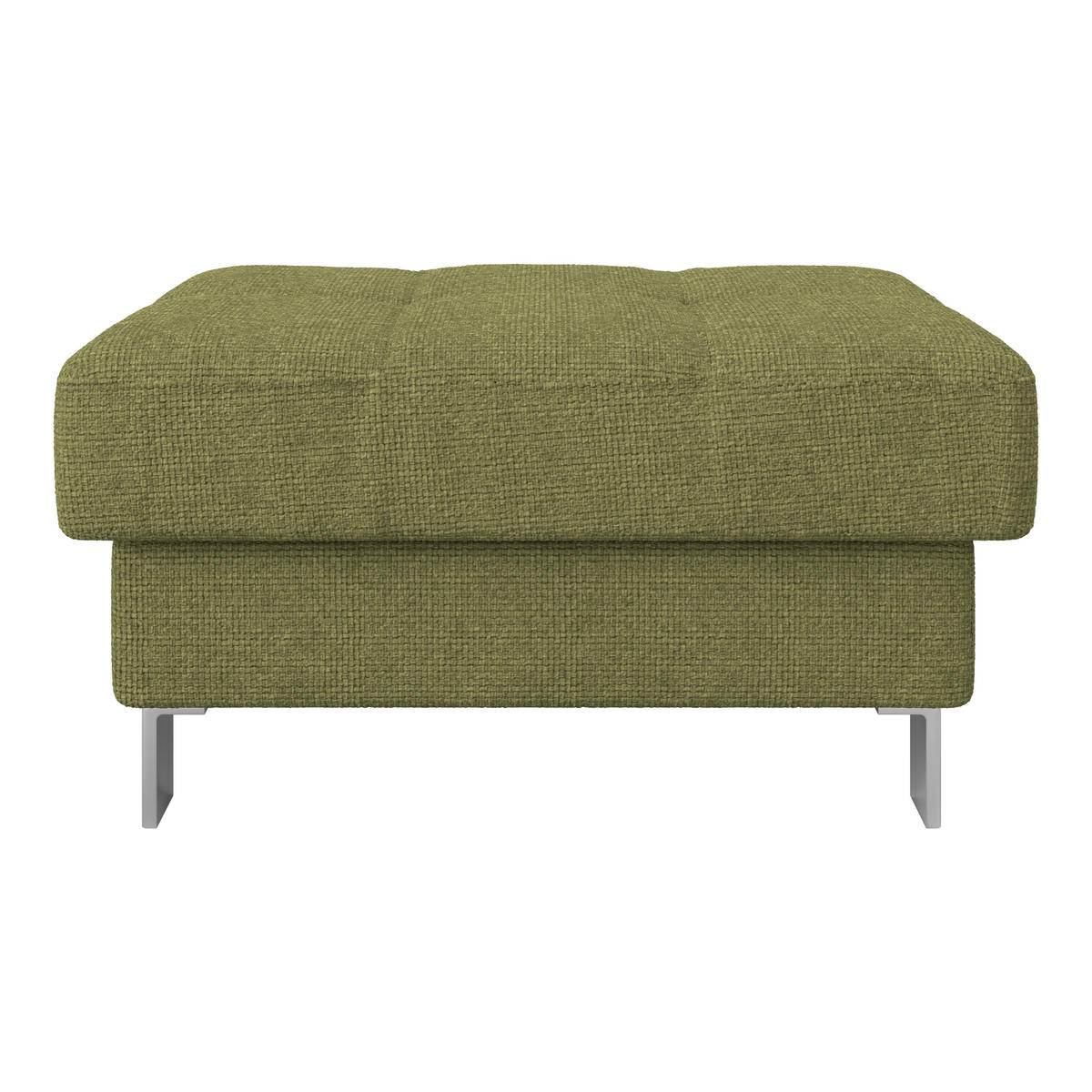 HOCKER in Textil Khaki  - Khaki, Modern, Textil/Metall (90/44/73cm) - MID.YOU