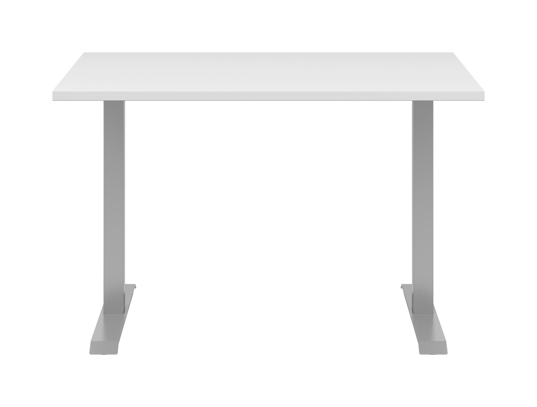 SCHREIBTISCH  in Weiß  - Weiß, KONVENTIONELL, Holzwerkstoff/Metall (120/75,8/80cm) - Voleo