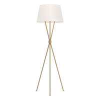 STEHLEUCHTE - Messingfarben, Lifestyle, Textil/Metall (47/139.7cm) - Elstead Lighting