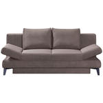 SCHLAFSOFA Cord Taupe  inkl. Bettkasten, Schlaffunktion, Armteilverstellung  - Taupe/Schwarz, Design, Textil/Metall (200/85/90cm) - Novel