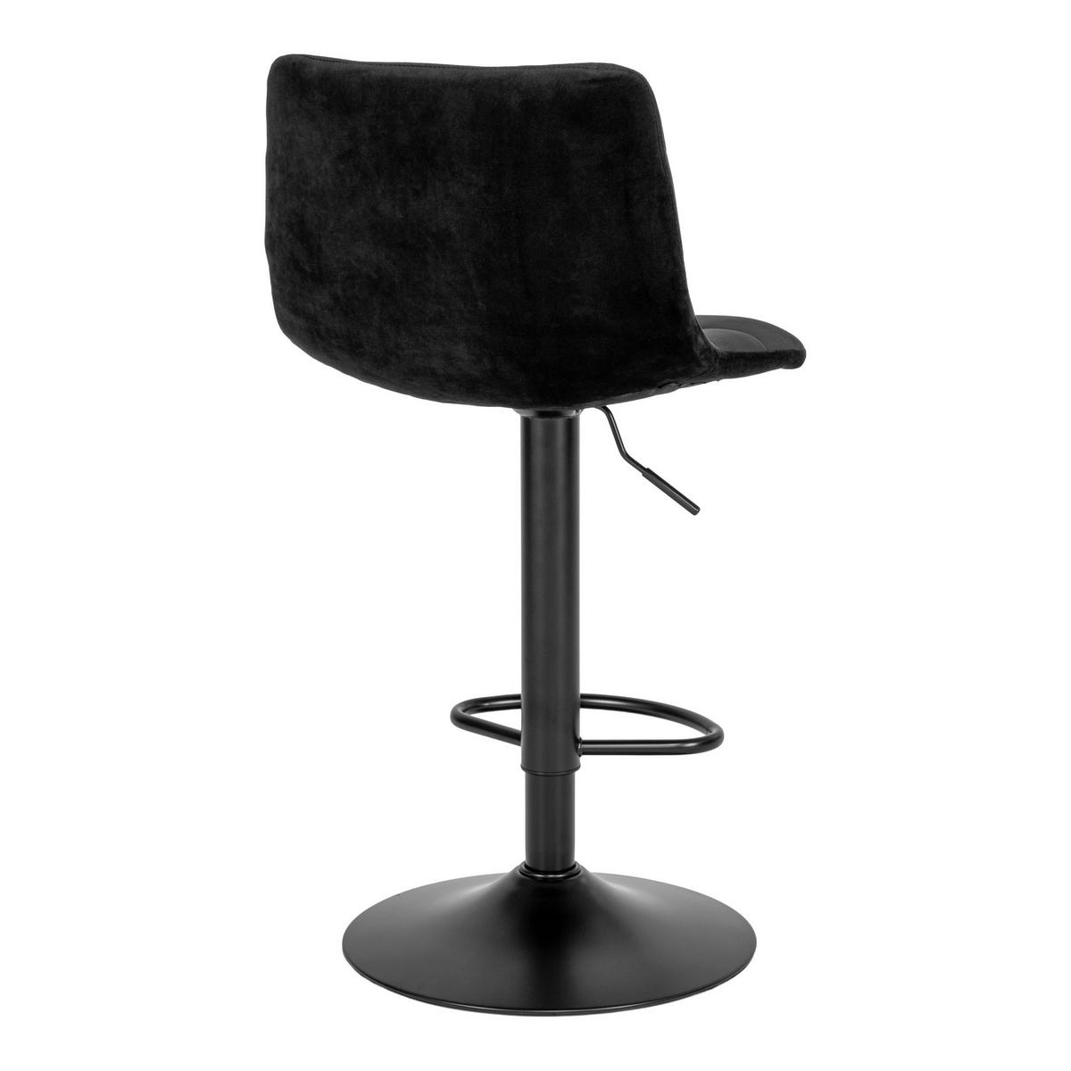 BARHOCKER-SET Samt Schwarz  - Schwarz, MODERN, Textil/Metall (43/88-108/45cm) - MID.YOU