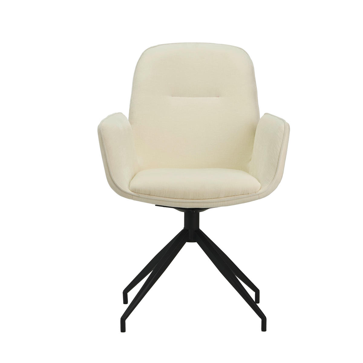 STOLIČKA S PODRÚČKAMI, ženilka, krémová, biela, béžová - čierna/biela, Modern, kov/textil (61/89/62cm) - MID.YOU