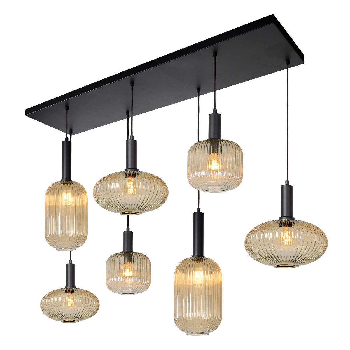 HÄNGELEUCHTE MALOTO 130/30/150 cm   - Bernsteinfarben, Design, Glas (130/30/150cm) - Lucide