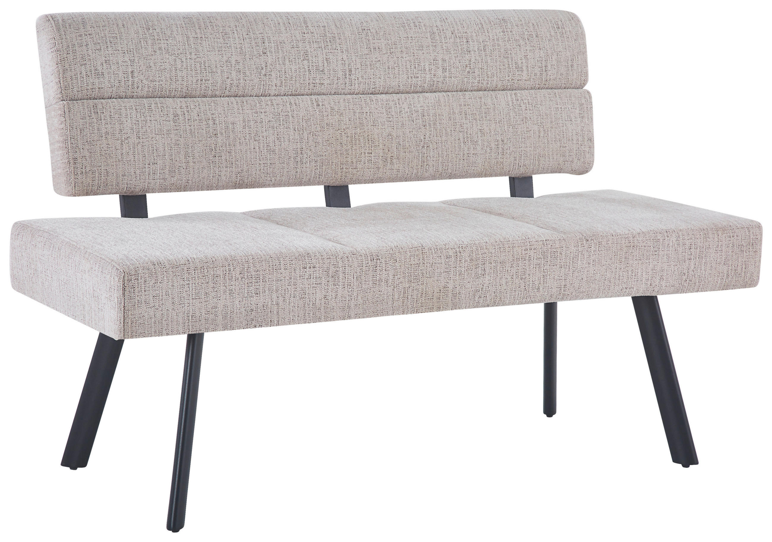 SITZBANK in Metall, Textil Beige  - Beige/Schwarz, KONVENTIONELL, Textil/Metall (140/88/62cm) - MID.YOU