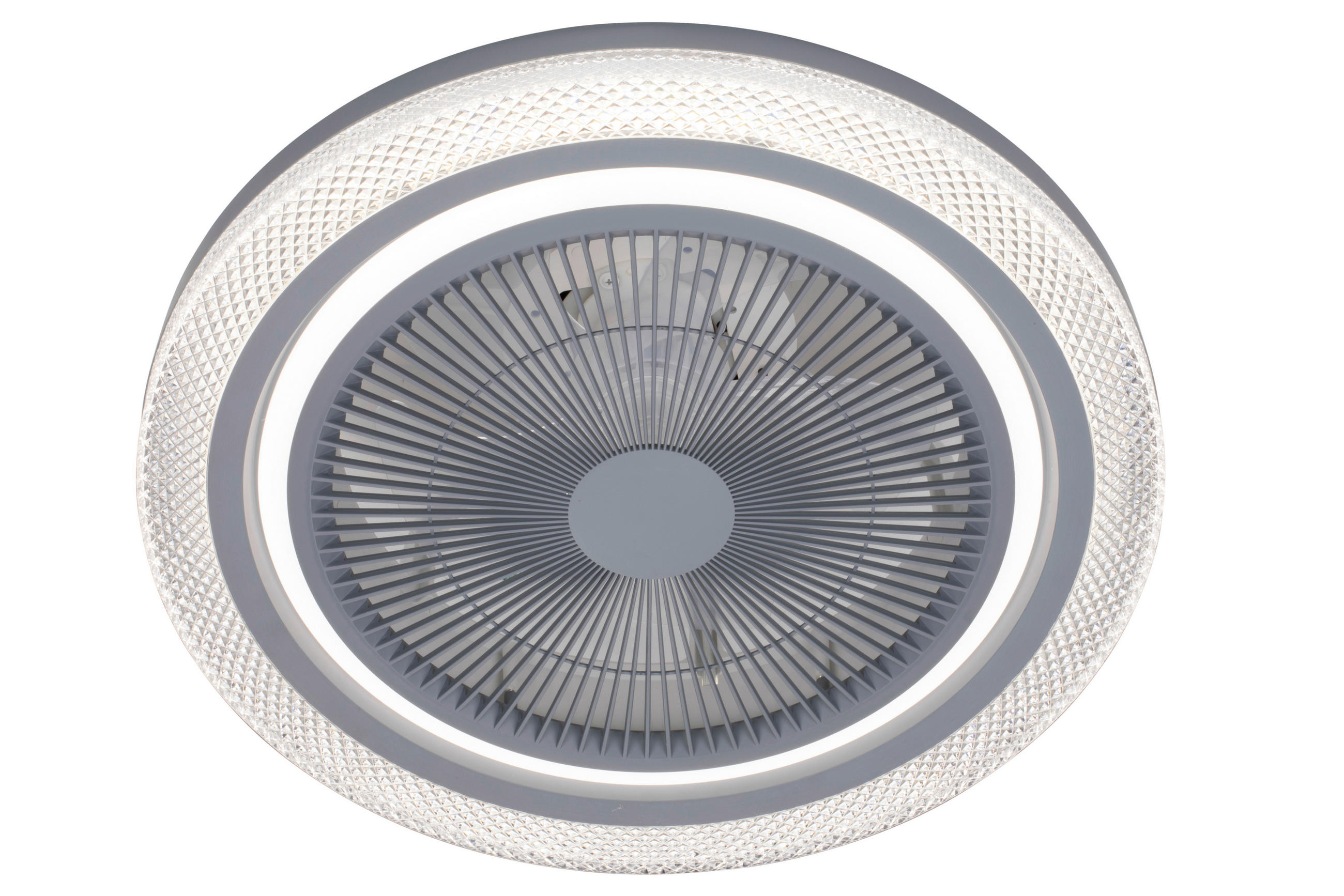 DECKENVENTILATOR - Weiß/Grau, LIFESTYLE, Kunststoff/Metall (50/20cm) - Mican