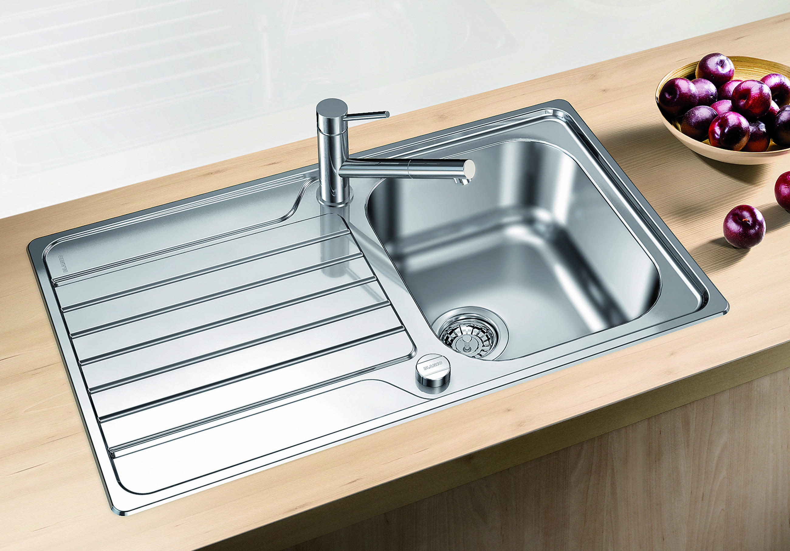SPÜLE 523378  - Edelstahlfarben, Basics, Metall (86/19,5/50cm) - Blanco