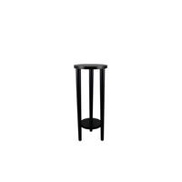 BEISTELLTISCH 30/30/70 cm Eukalyptusholz Schwarz rund  - Schwarz, Basics, Holz (30/30/70cm) - Milino