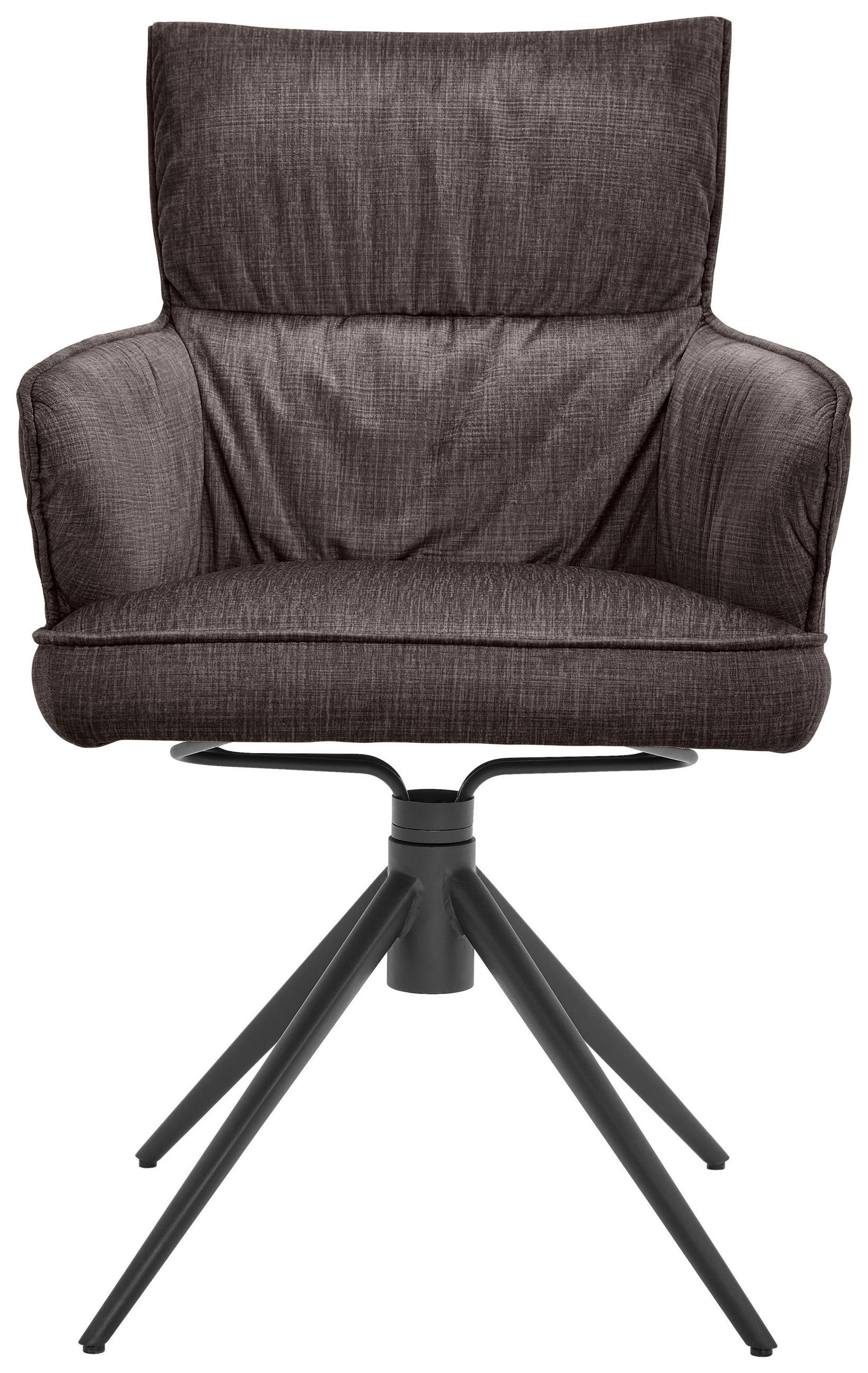 ARMLEHNSTUHL  in Eisen Velours  - Anthrazit/Schwarz, Design, Textil/Metall (58/91/62cm) - Dieter Knoll