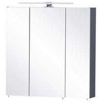 SPIEGELSCHRANK 70/74,8/16 cm  - Dunkelblau/Nickelfarben, MODERN, Glas/Holzwerkstoff (70/74,8/16cm) - Stylife