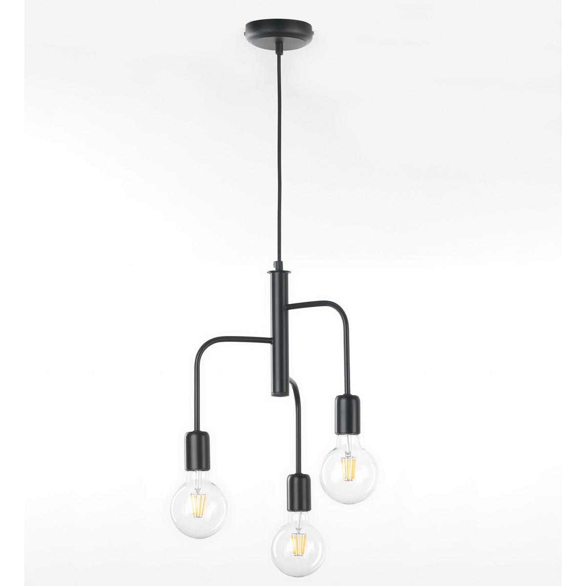 ZÁVESNÉ SVIETIDLO, 40/140 cm  - čierna, Design, kov (40/140cm)