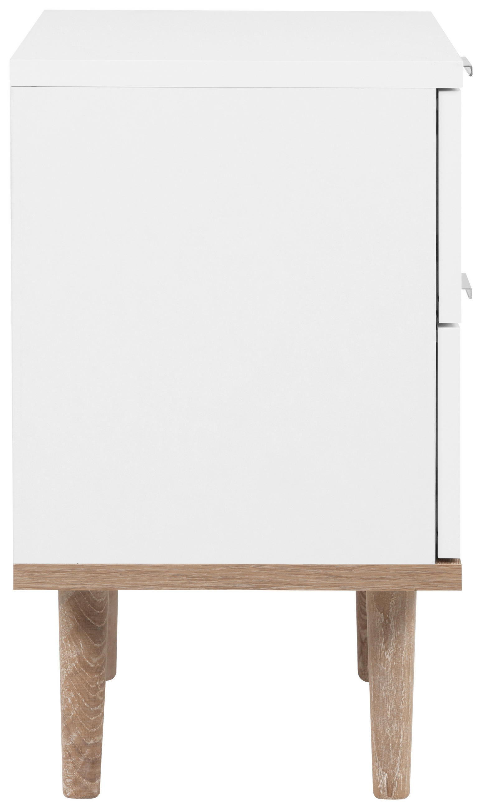 NACHTTISCH 40/52/30 cm  Weiss, Eichefarben  - Weiss/Eichefarben, Design, Holz/Holzwerkstoff (40/52/30cm) - MID.YOU