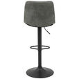 BARHOCKER Mikrofaser Grau Sitzfläche 360° drehbar  - Grau, KONVENTIONELL, Textil/Metall (43/113/44cm) - Carryhome