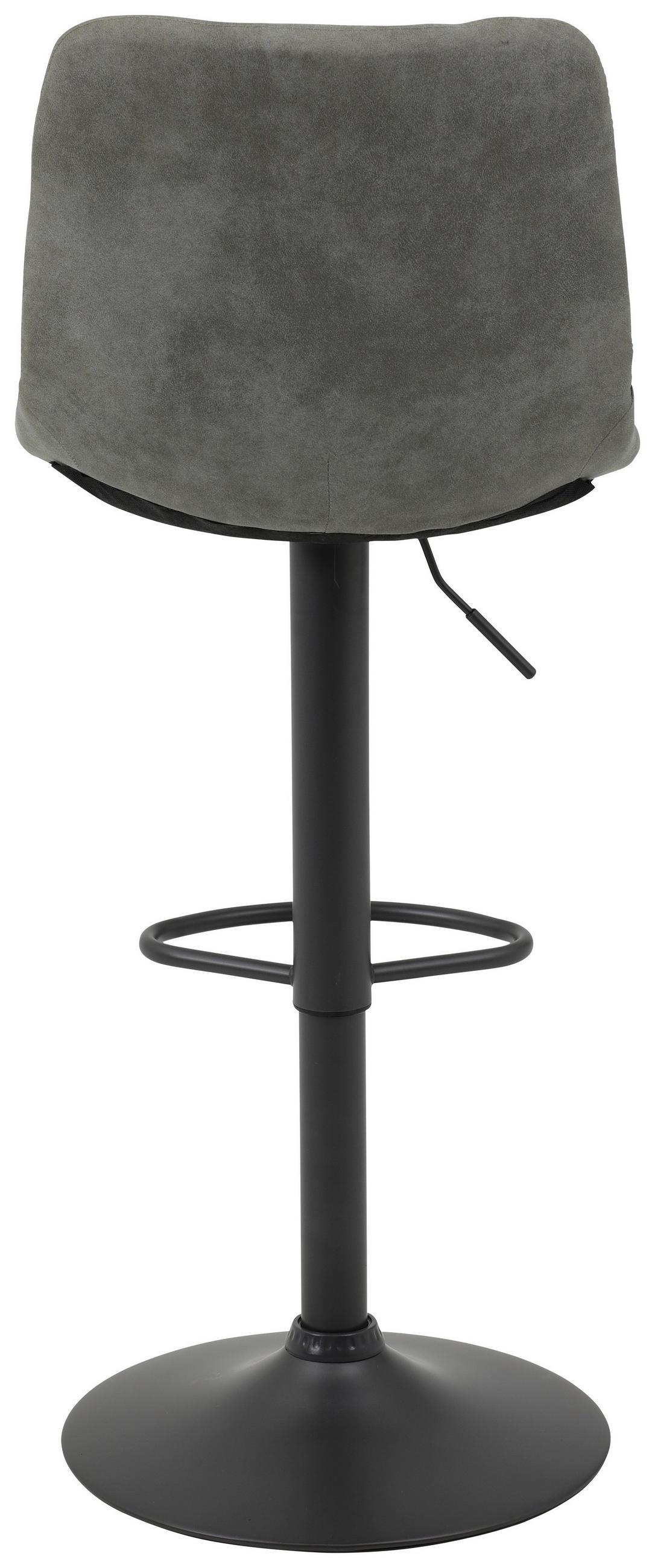 BARHOCKER Mikrofaser Grau Sitzfläche 360° drehbar  - Grau, KONVENTIONELL, Textil/Metall (43/113/44cm) - Carryhome