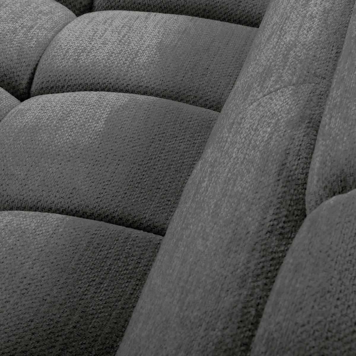 ECKSOFA  Webstoff Schwarz  - Schwarz, Design, Kunststoff/Textil (177/274cm) - Livetastic