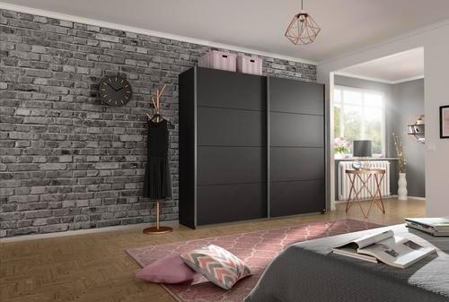 SCHWEBETÜRENSCHRANK in Grau - Alufarben/Grau, Modern, Holzwerkstoff/Metall (226/230/62cm) - Rauch Möbel