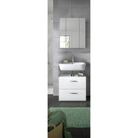 KÚPEĽŇA biela s vysokým leskom  - čierna/biela s vysokým leskom, Modern, kompozitné drevo/plast (60cm) - MID.YOU