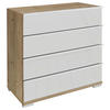 KOMMODE  in 75/82/42 cm  - Chromfarben/Eiche Bianco, Basics, Glas/Holzwerkstoff (75/82/42cm) - Venda