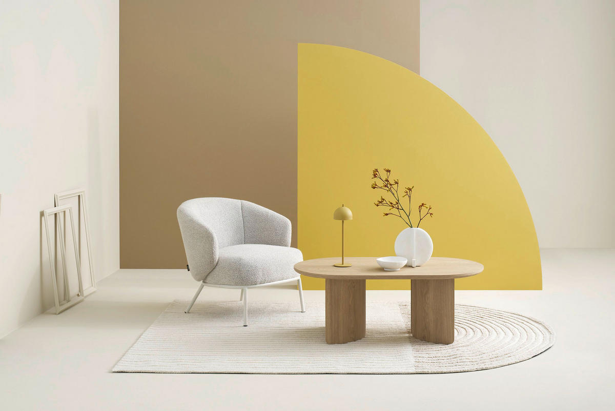 SESSEL in Bouclé Greige, Seidengrau  - Greige/Seidengrau, MODERN, Textil/Metall (73/73/80cm) - Schöner Wohnen