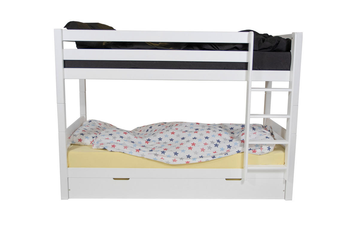 BETTSCHUBKASTEN Weiß  - Weiß, KONVENTIONELL, Holz/Holzwerkstoff (90/200cm) - Linea Natura