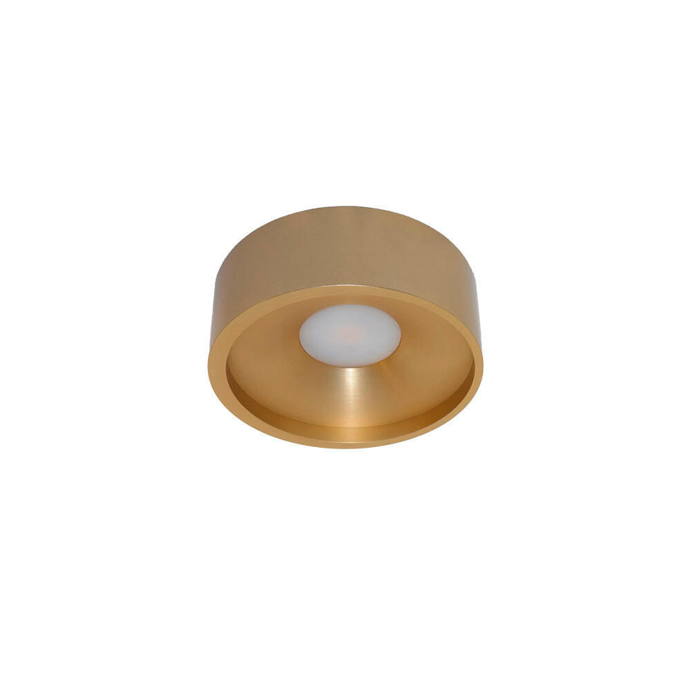 LED-DECKENLEUCHTE  14/5 cm    - Goldfarben, Design, Metall (14/5cm)