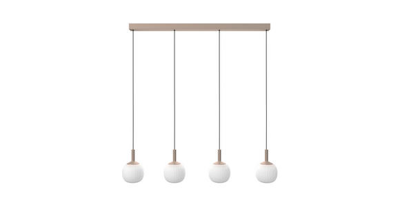 LED-HÄNGELEUCHTE 114/15/150 cm  - Weiß, Design, Glas/Metall (114/15/150cm) - Novel