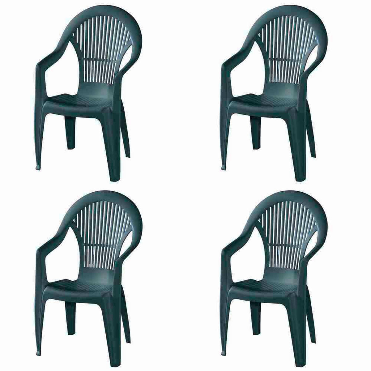 STAPELSESSEL Grün  - Grün, KONVENTIONELL, Kunststoff (54/93/57cm) - Siena Garden