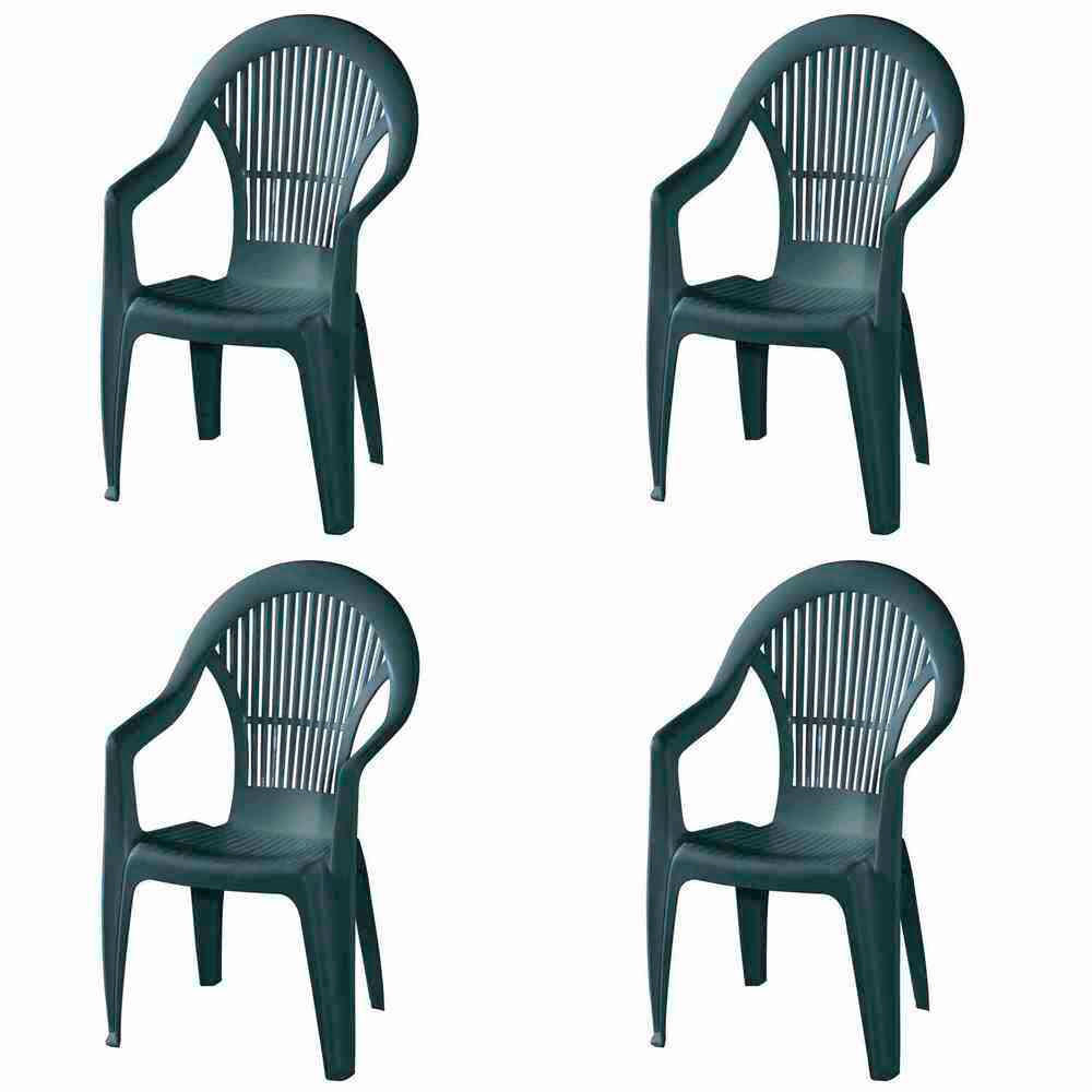 Gardenson Stapelsessel Grün 57x93x54 cm