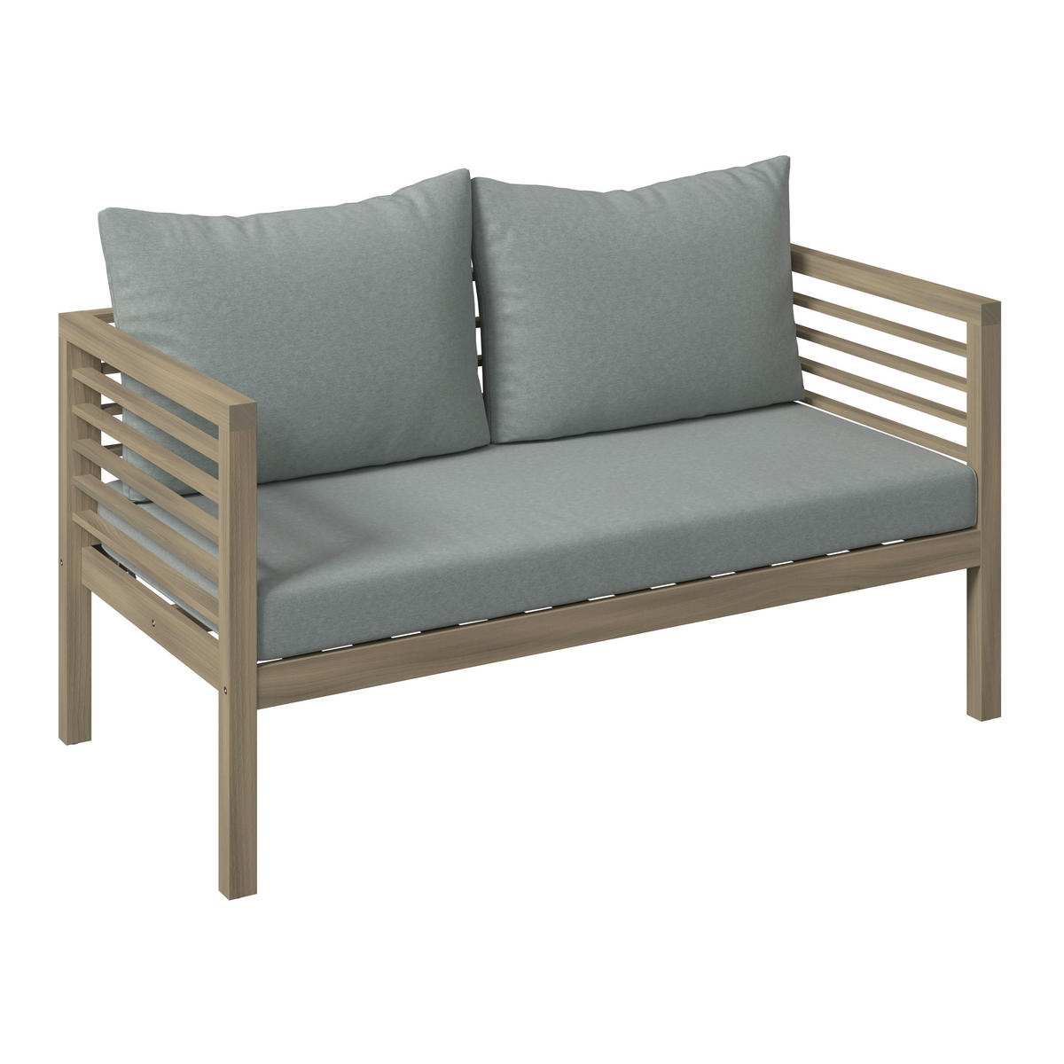 LOUNGEGARNITUR   100/43/60 cm Akazie massiv  - Akaziefarben, Natur, Holz/Kunststoff (100/43/60cm) - Ambia Garden