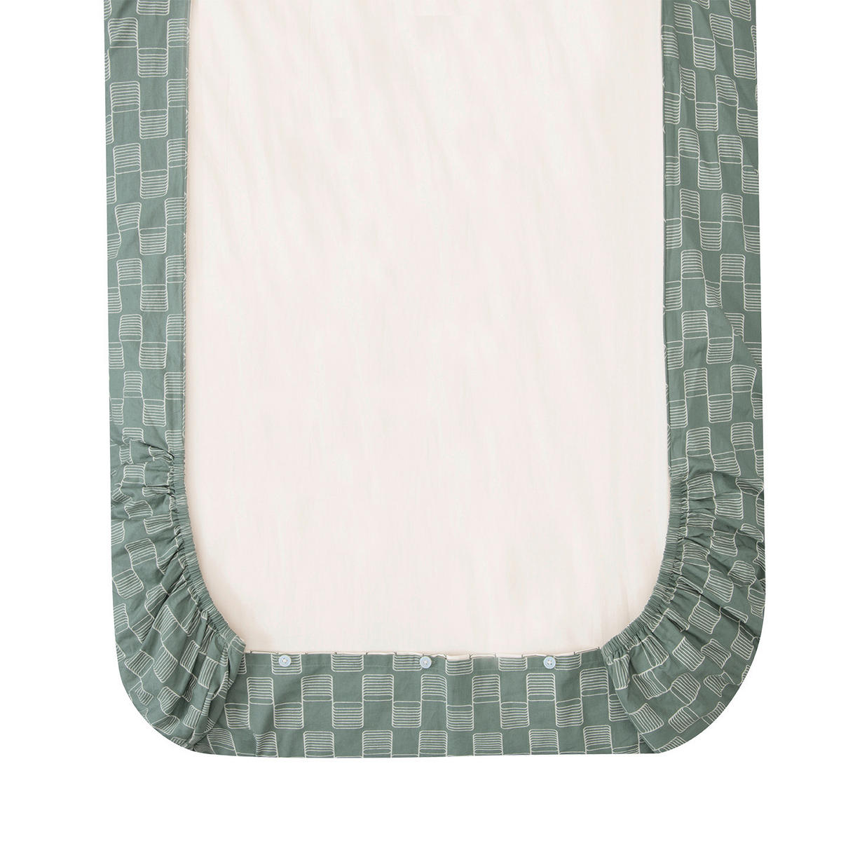 BABYBETTWÄSCHE Little Charm 100/135 cm  - Dunkelgrün/Weiß, Basics, Textil (100/135cm) - Witlof for Kids