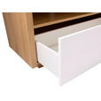 LOWBOARD  in 162/49/40 cm  - Weiß Hochglanz/Eichefarben, KONVENTIONELL, Holzwerkstoff (162/49/40cm) - Xora