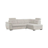 ECKSOFA  Mikrofaser, Struktur Beige  - Beige/Schwarz, Konventionell, Kunststoff/Textil (251/183cm) - MID.YOU