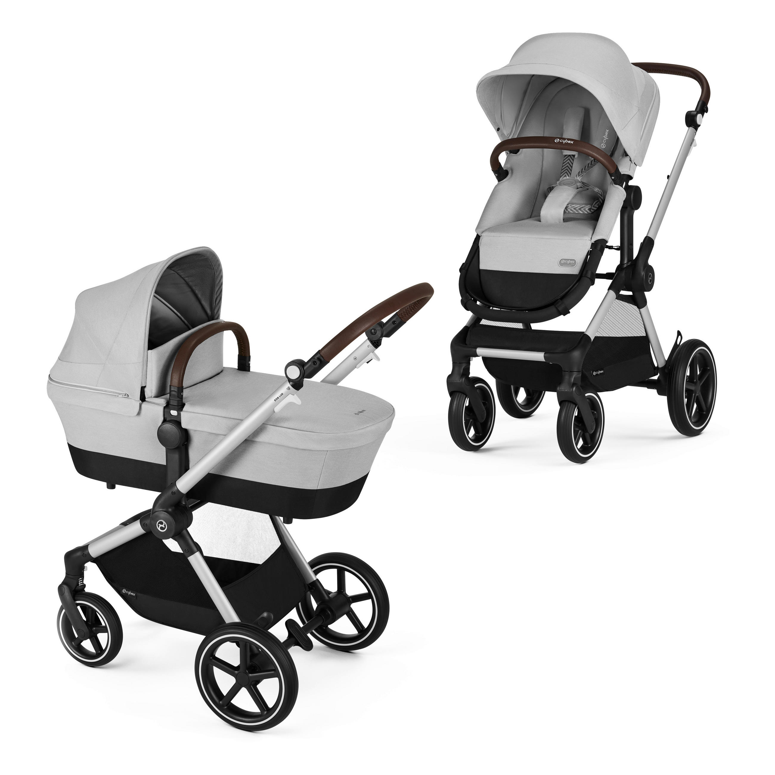 KINDERWAGENSET Eos Lux  - Schwarz/Grau, Basics, Textil/Metall (85/61/116cm) - Cybex