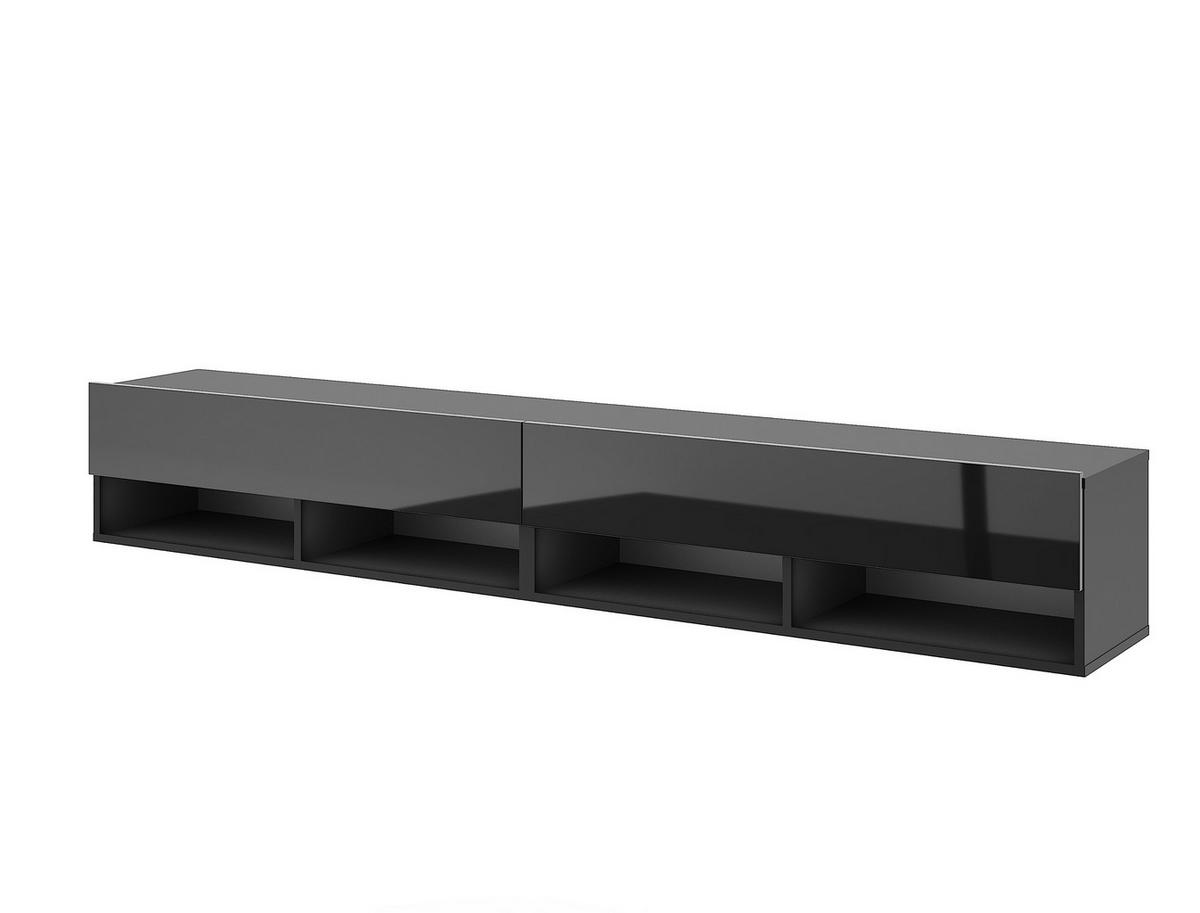 LOWBOARD  in 200/31/33 cm  - Schwarz Hochglanz/Schwarz, Design, Holzwerkstoff/Kunststoff (200/31/33cm) - MID.YOU
