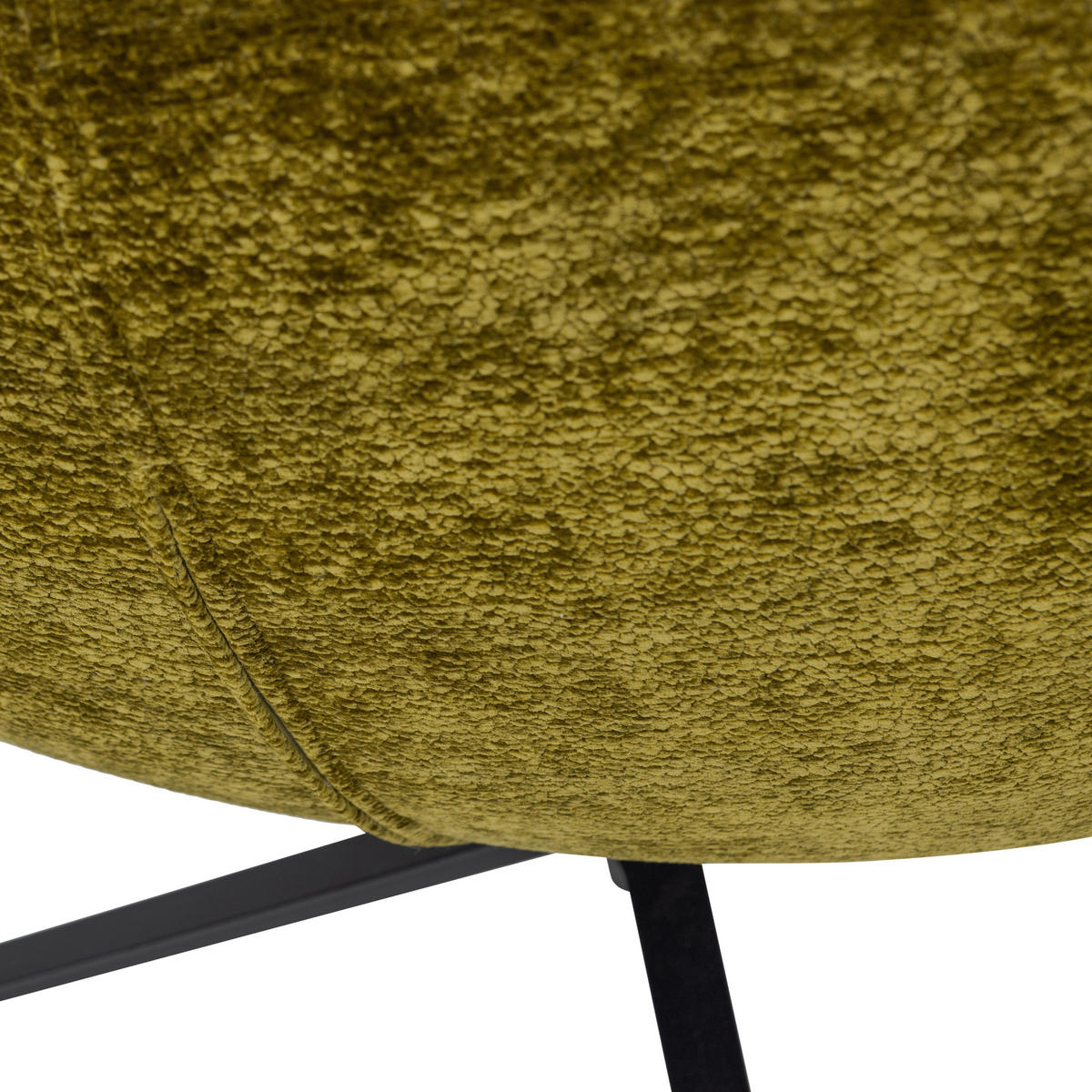 SESSEL in Chenille Grün  - Schwarz/Grün, MODERN, Textil/Metall (74/84/86cm) - Livetastic