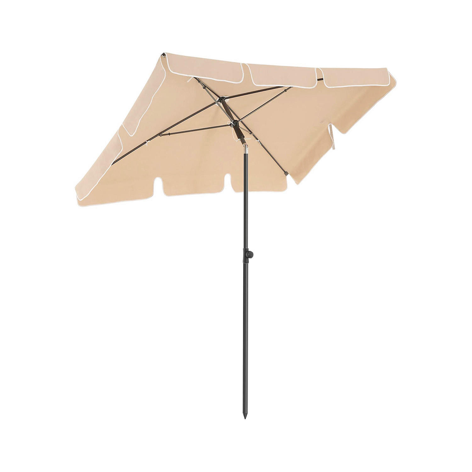 Sonnenschirm Taupe Schwarz BxL: 180x125 cm