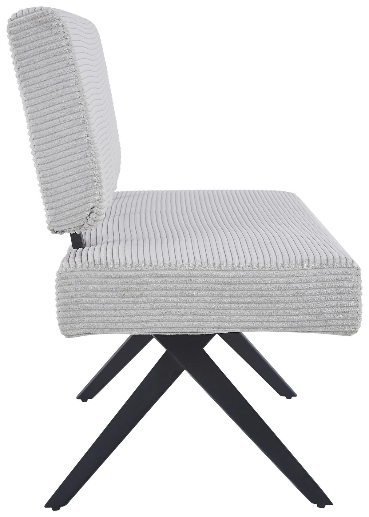 SITZBANK in Metall, Textil Beige  - Beige/Schwarz, KONVENTIONELL, Textil/Metall (140/90/62cm) - MID.YOU