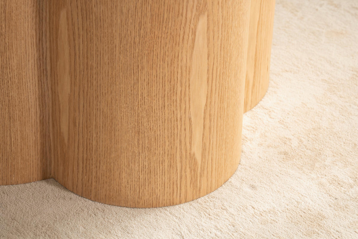 ESSTISCH 120/120/75 cm Echtholz, Nachbildung  Holz, Wellpappe rund Eichefarben  - Eichefarben, Design, Holz/Wellpappe (120/120/75cm) - Niels Andersson