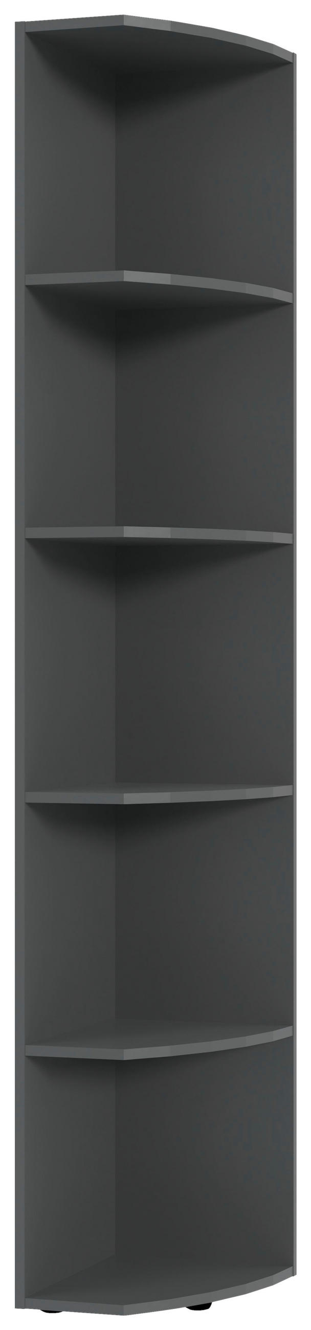ABSCHLUSSREGAL Graphitfarben  - Graphitfarben, KONVENTIONELL, Holzwerkstoff (30/185/38cm) - Xora